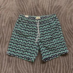 J. Crew 6" stretch swim trunk in wave print